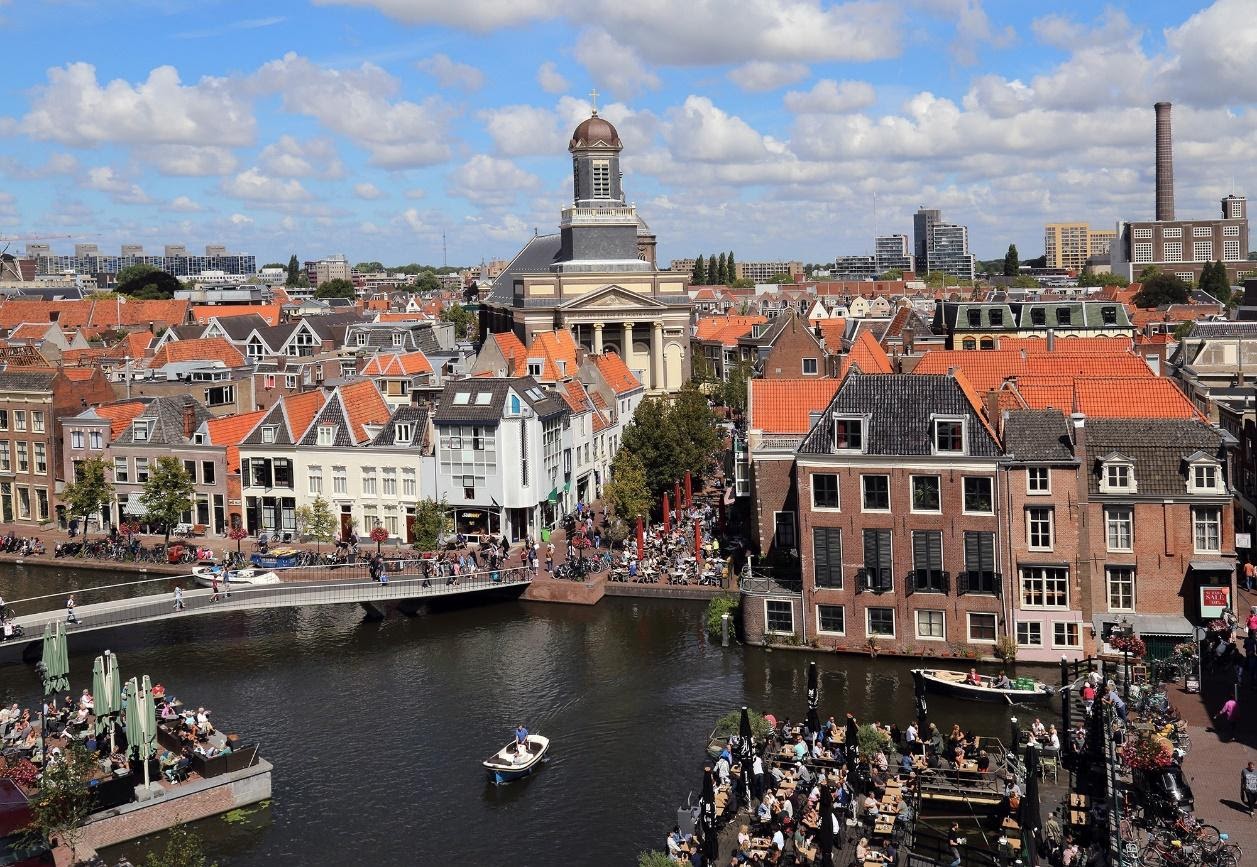 Straatbeeld van Leiden